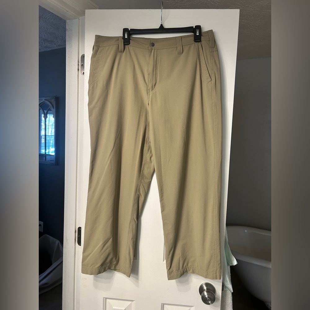 Marmot Pants Mens 36 Short Khaki Hiking Nylon Trail Outdoors Camping Pockets Tan
